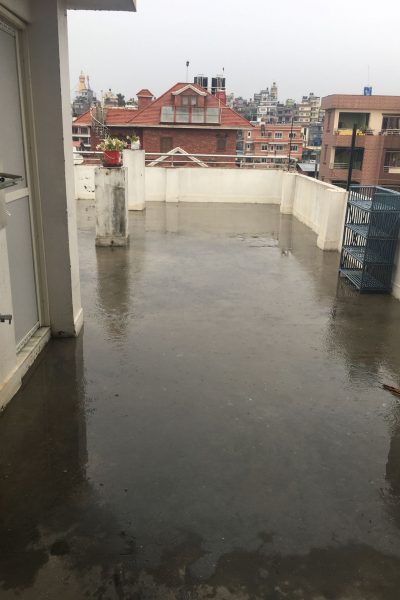 Terrace without sheeting